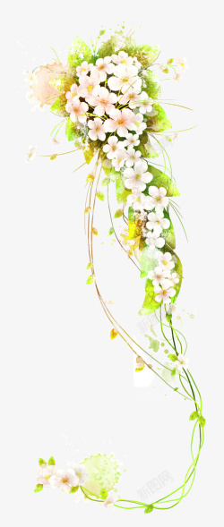 白色的花朵花束素材