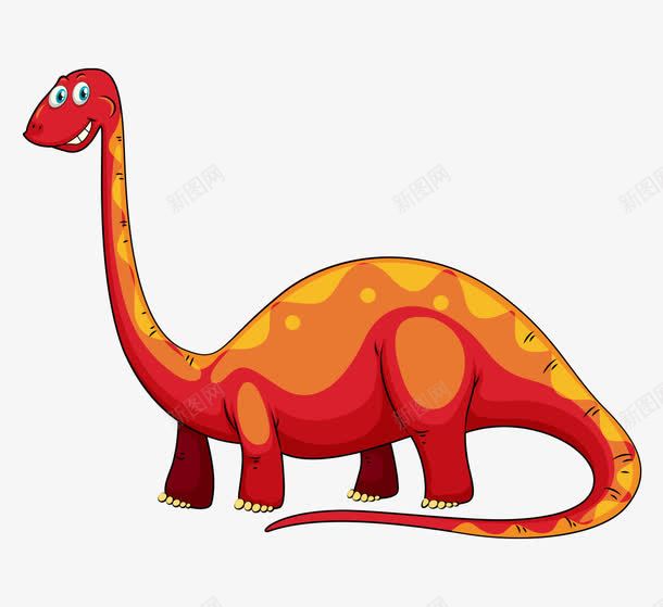卡通手绘红色远古恐龙png免抠素材_88icon https://88icon.com 卡通的动物 手绘的恐龙 红色的恐龙 远古的恐龙