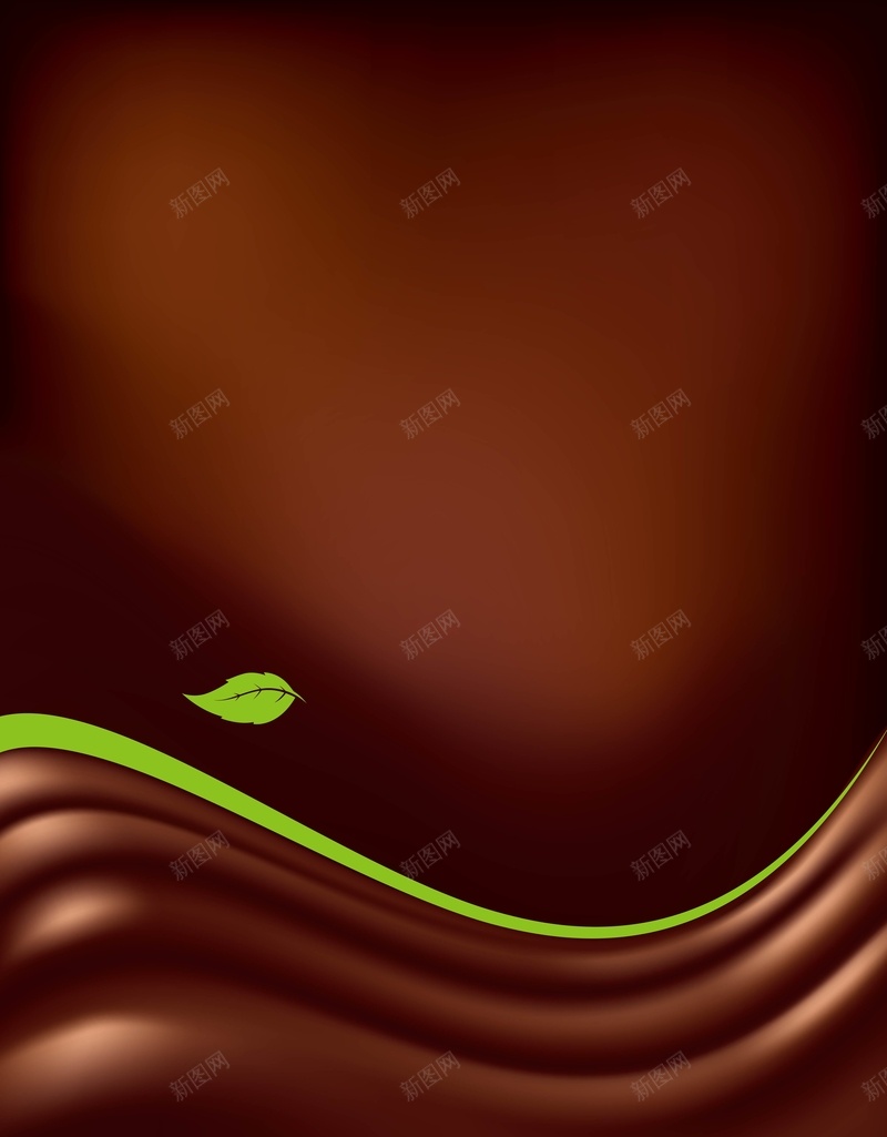 矢量美食绿叶巧克力酱背景ai设计背景_88icon https://88icon.com 咖色 巧克力酱 棕色 流动 矢量 绿叶 美食 背景 质感 矢量图