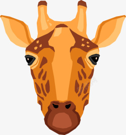 可爱的长颈鹿头像图素材