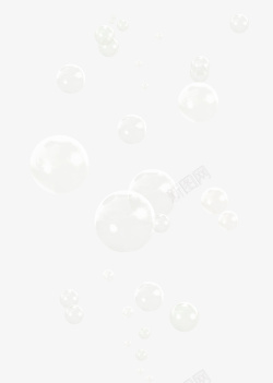 漂浮白色气泡素材