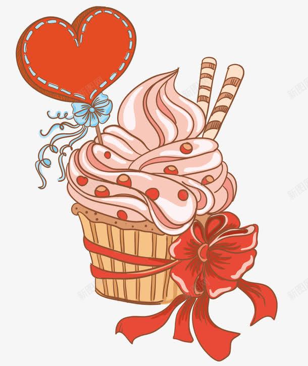 卡通奶油蛋糕png免抠素材_88icon https://88icon.com 卡通 奶油蛋糕 手绘 爱心 纸杯蛋糕