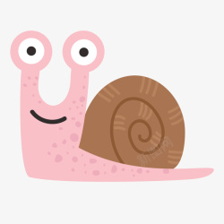 粉灰色粉灰色卡通动物蜗牛矢量图高清图片