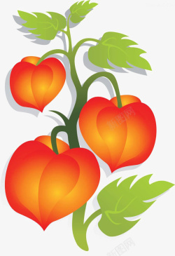 矢量桃子树卡通桃子高清图片