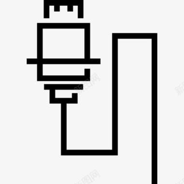 触摸屏技术USB电缆图标图标