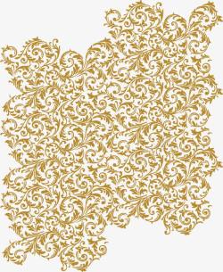 金色植物花纹底纹矢量图素材