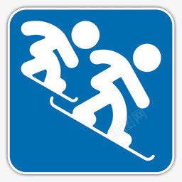 矢量滑雪板滑雪杆滑雪板交叉奥运会索契2014图标图标