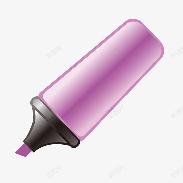 紫色渐变画笔水彩笔png免抠素材_88icon https://88icon.com 水彩笔 渐变 画笔 紫色