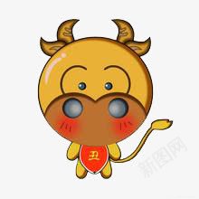 卡通小黄牛png免抠素材_88icon https://88icon.com 卡通 可爱 小黄牛 棕黄色 老黄牛 萌萌的牛