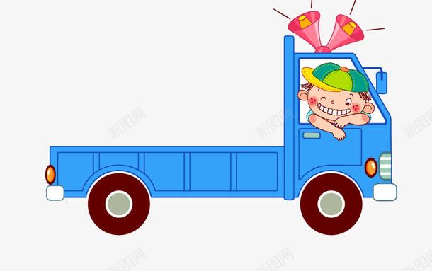 开货车的小男孩png免抠素材_88icon https://88icon.com 司机 开货车的小男孩 货车