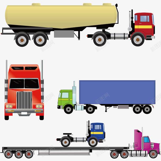 挂车矢量图ai免抠素材_88icon https://88icon.com 工业 施工 汽车 货车 矢量图