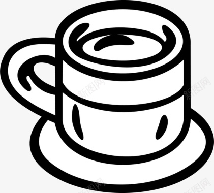 卡通茶杯矢量图图标图标