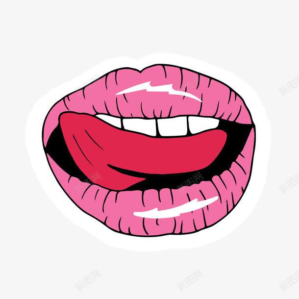 手绘舔嘴嘴型png免抠素材_88icon https://88icon.com 卡通 卡通嘴型 卡通嘴巴 嘴型 女性嘴唇 手绘风格 红唇 舔嘴嘴巴 高清