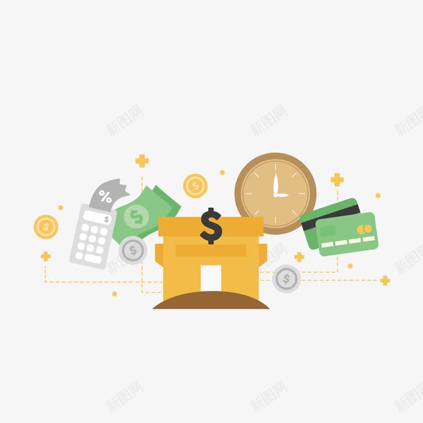 金融理财元素png免抠素材_88icon https://88icon.com 理财 金币 金融理财