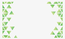 水彩绿色三角花纹矢量图素材