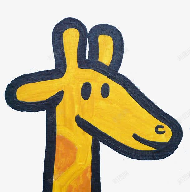 手绘的长颈鹿png免抠素材_88icon https://88icon.com 动物 卡通人物 快乐手绘 滑稽图 绘图 长颈鹿