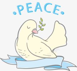 自由的和平鸽叼着橄榄枝的和平鸽矢量图高清图片