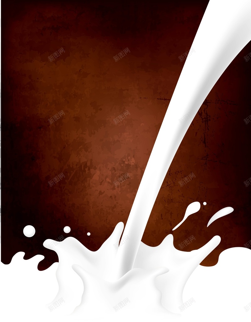 矢量美食牛奶背景ai设计背景_88icon https://88icon.com 咖色 棕色 流状 牛奶 白色 矢量 美食 背景 饮品 矢量图
