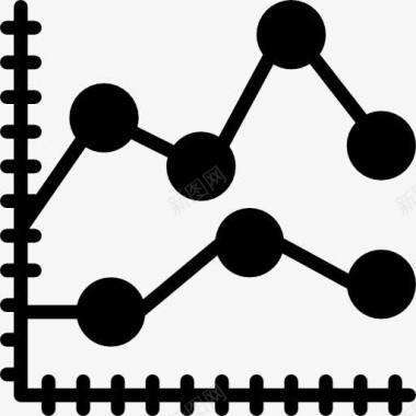 斜条形分析图标图标