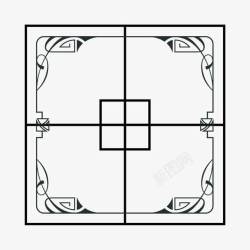 图案田字框素材