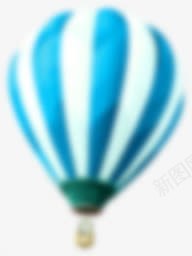球球免抠素材蓝色热气球蒸汽球图标图标