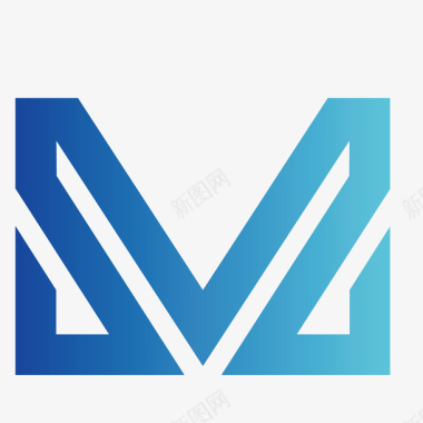 logo蓝色创意装饰图案矢量图图标图标