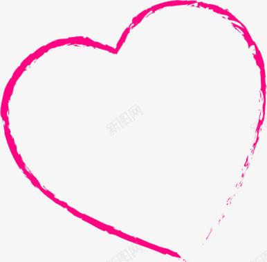爱心手绘粉色爱心图标图标