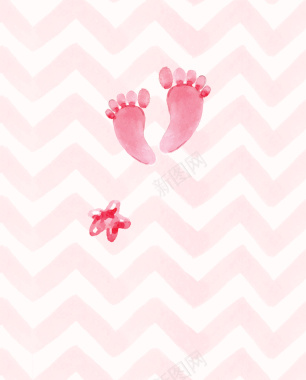 婴幼儿粉色波浪海报背景矢量图背景