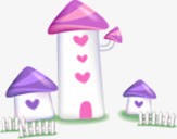 手绘爱心蘑菇房子创意png免抠素材_88icon https://88icon.com 创意 房子 爱心 蘑菇