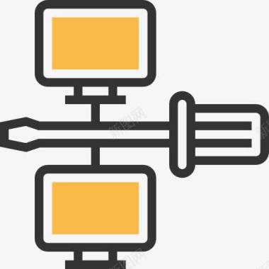 螺丝刀十字管理图标图标