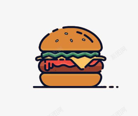 肉食设计美味汉堡标图标图标