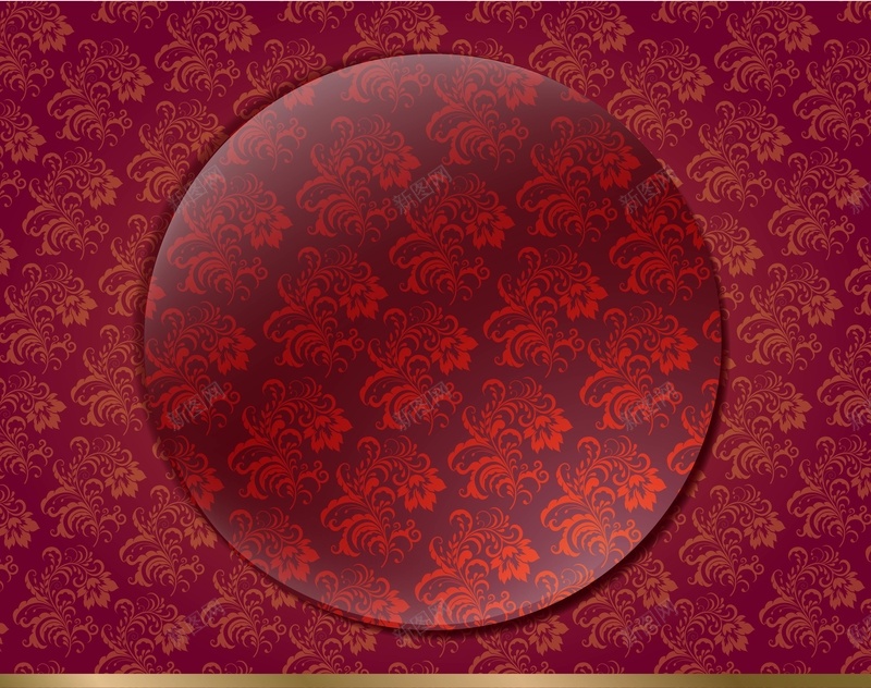 矢量新年欧式底纹圆框质感背景ai设计背景_88icon https://88icon.com 圆框 底纹 新年 欧式 海报 矢量 红色 纹理 背景 质感 矢量图