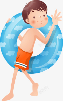 游泳的男孩素材