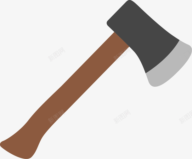 锋利的斧头矢量图ai免抠素材_88icon https://88icon.com 农具 农活工具 实用 手绘 斧头 牛 矢量图 砍柴 砍树 耕田工具 锋利