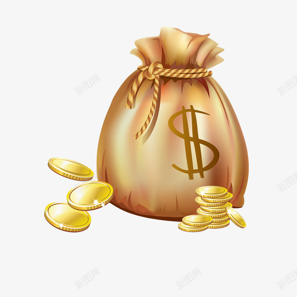 钱包金币png免抠素材_88icon https://88icon.com 金币 钱包