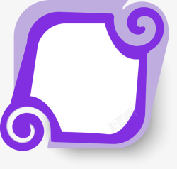 紫色花纹边框矢量图素材