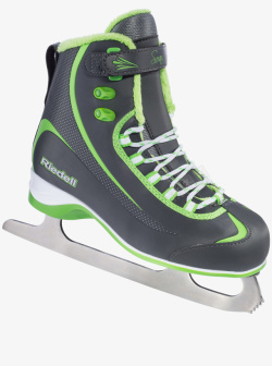 黑绿色滑冰鞋装饰素材