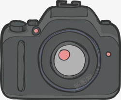 黑色相机镜头矢量图素材