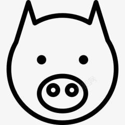 野生动物养殖猪图标高清图片