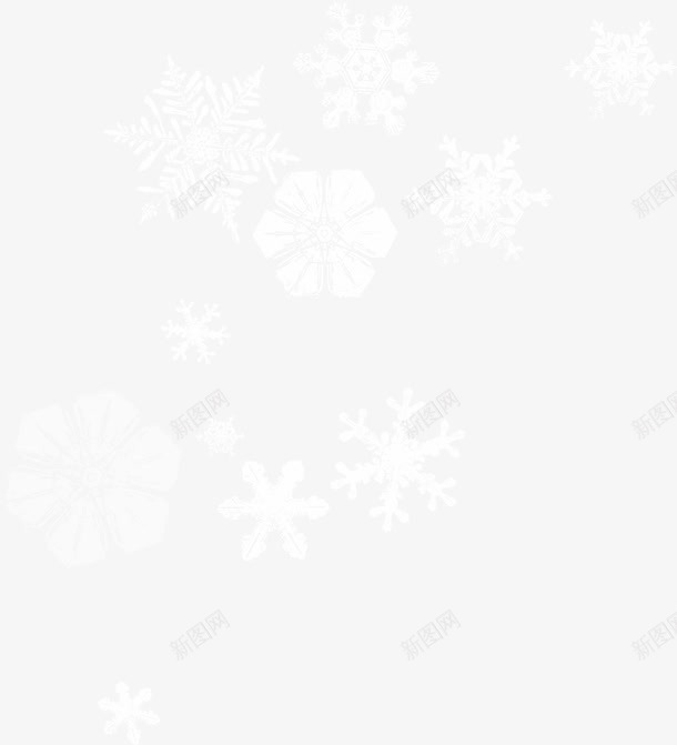 创意手绘扁平白色的雪花png免抠素材_88icon https://88icon.com 创意 扁平 白色 雪花