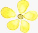 创意合成水彩黄色的花瓣素材