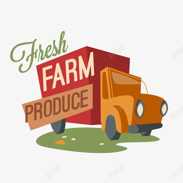 农产品运输车辆矢量图ai免抠素材_88icon https://88icon.com 农产品 创意 卡通 货车 车子设计 车辆设计 矢量图
