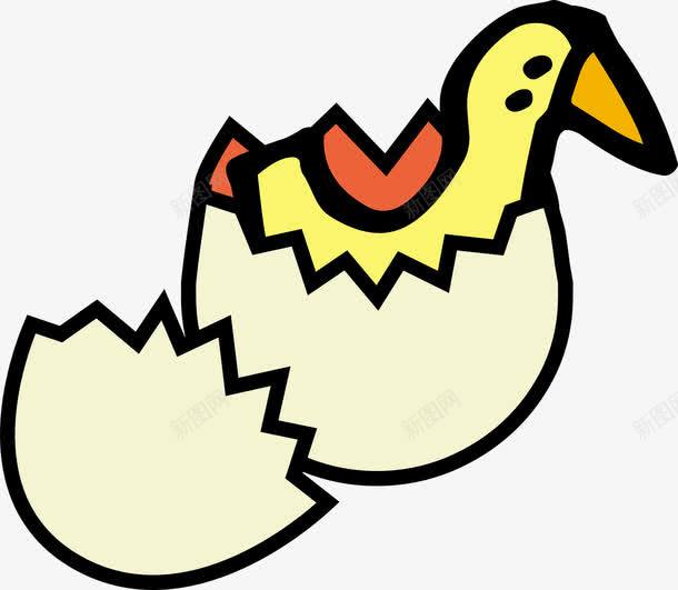 出生的小鸡png免抠素材_88icon https://88icon.com 出生 小鸡 蛋壳 黄色