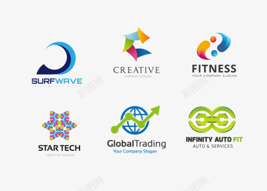 几何卡通人logo矢量图图标图标