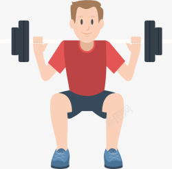 举起重物背后举杠铃锻炼身体矢量图高清图片