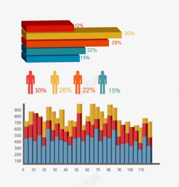 团队人物图标人物比例立体元素图标图标