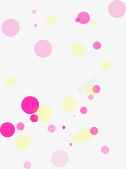 粉红色淡黄色圆圈素材