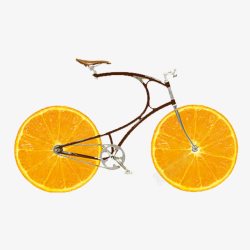 创意糖果类背景图片香橙自行车高清图片