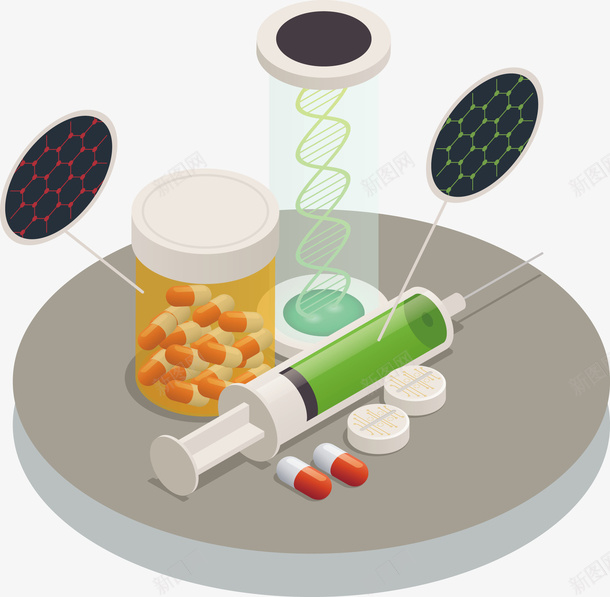 医疗药物与注射器矢量图eps免抠素材_88icon https://88icon.com 医疗 医疗PNG 医疗注射器 注射器 注射器PNG 绿色注射器 矢量图