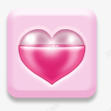 粉色爱心心形图标图标